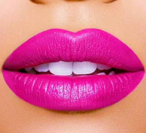 Light Pink Lipstick Shades, Fuschia Pink Lipstick, Barbie Lips, Lipgloss Colors, Dark Pink Lipstick, Pink Lipstick Makeup, Amazing Wedding Makeup, Bright Pink Lipsticks, Korean Lips