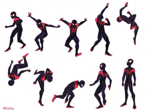 Miles Morales - Spider-Man by ktshy Magic Tavern, Spiderman Poses, Pose Ref, Miles Morales Spider Man, Miles Spiderman, Adventure Zone, Miles Morales Spiderman, Spiderman Spider, The Adventure Zone