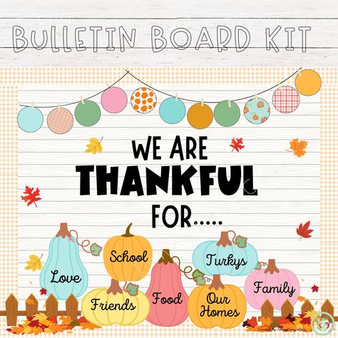 White Bulletin Board, Thankful Bulletin Board Ideas For School, Cute Thanksgiving Bulletin Board Ideas, Give Thanks Bulletin Board Ideas, November Bulliten Board, Fall School Bulletin Boards Elementary, Thankfulness Bulletin Board, Thankful Bulletin Board Ideas, November Bulletin Board