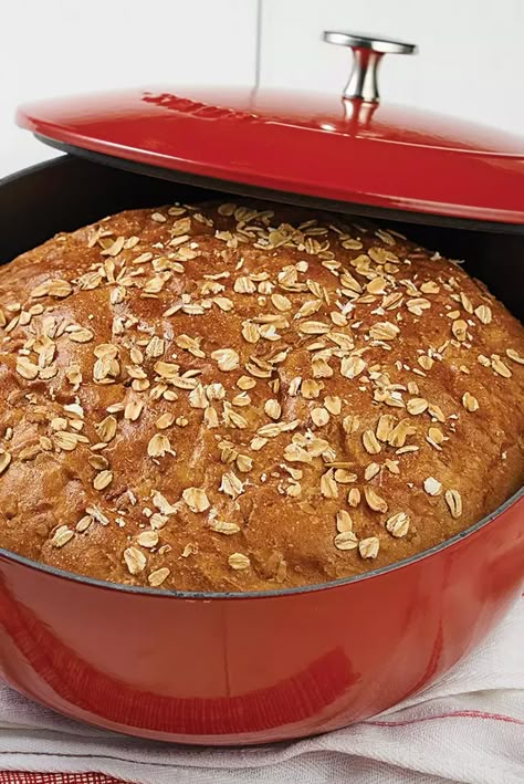 No-Knead Oat Bread Recipe King Arthur Flour Recipes Bread, No Knead Oatmeal Bread, Homemade Artisan Bread, Oat Bread Recipe, Oat Bread, Rosemary Focaccia, Dutch Oven Bread, Oatmeal Bread, Artisan Bread Recipes