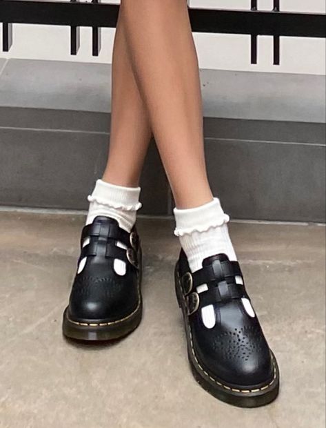 Doc Martin Mary Janes, 8065 Mary Jane Outfit, Doc Martens 8065, Mary Janes Aesthetic, Doc Martins Shoes, Doc Martens Mary Janes, Mary Jane Outfit, Mary Jane Shoes Outfit, Shoe Wishlist