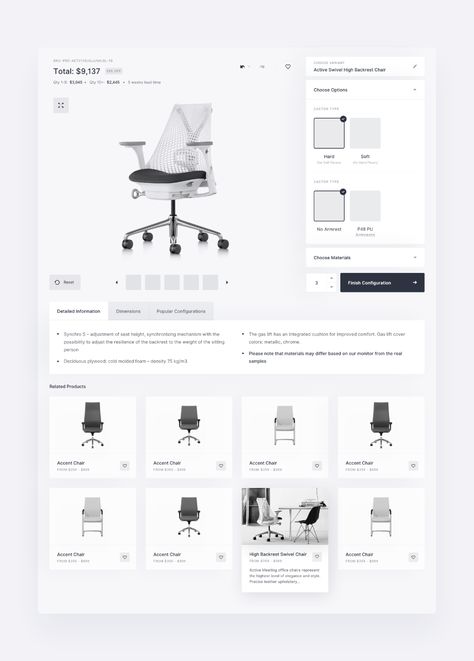 Products Page Web Design, Product Page Ui Design, Product Page Web Design, Ecommerce Web Design Product Page, Interior Website Design, Interior Website, Product Configurator, Ecommerce Web Design, Ecommerce Websites