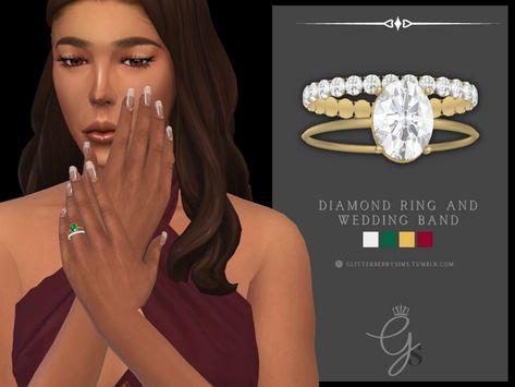 Sims 4 Diamond, 4 Diamond Ring, Sims 4 Wedding Dress, Sims Medieval, Sims 4 Cas Mods, Sims 4 Cc Folder, Sims 4 Gameplay, Sims 4 Cc Packs, Sims Hair