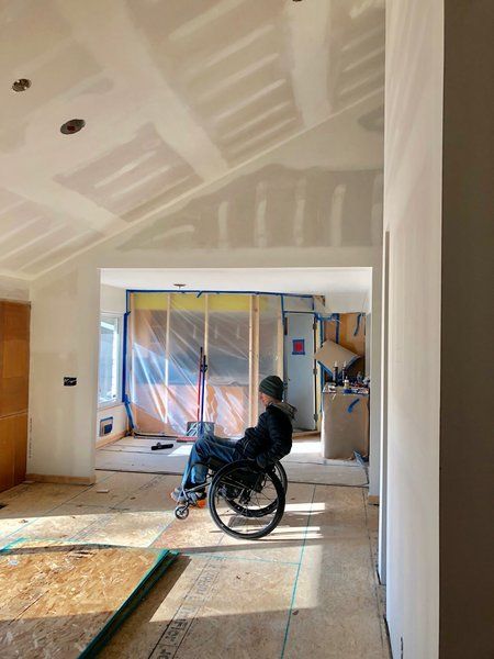 Before & After: A 1952 Midcentury Becomes a Wondrous, Wheelchair-Accessible Home - Dwell Accessible House Plans, Wheelchair Accessible Home, Accessible House, Medical Things, Accessible Home, House Styling, Wheelchair Accessible, Remodels, Short Story