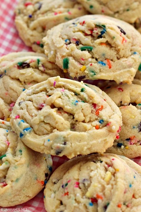 Pudding Sprinkle Cookies, Chocolate Sprinkle Thumbprint Cookies, Confetti Cookies Recipe Cake Mixes, Vanilla Pudding Cookies, Cookie Recipes Funfetti, Sprinkle Cookies Smitten Kitchen, Sprinkle Cookies Recipe, Pudding Cookies Recipes, Family Snacks