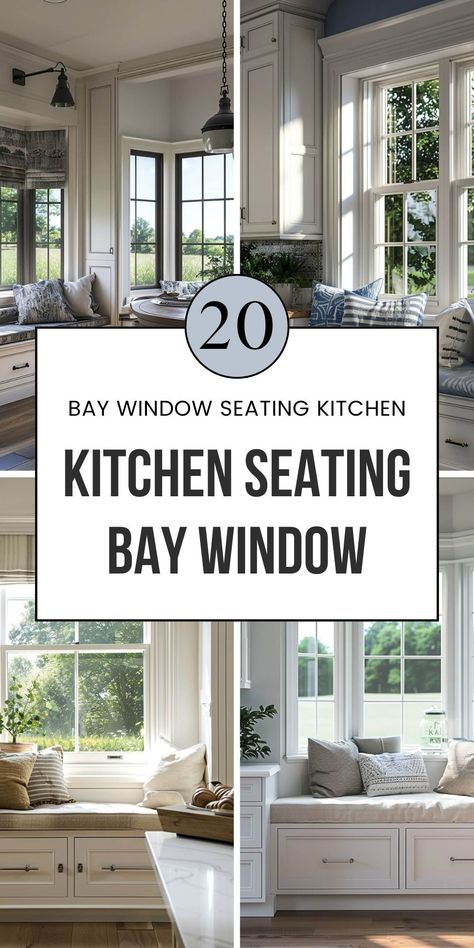 Discover layout ideas for built-in kitchen seating, cozy nooks, and window benches. Combine comfort and style with smart design choices. Save this pin for kitchen layout inspiration! Kitchen Table For Bay Window Area, Bay Window Eat In Kitchen, Dining Room Window Seat Ideas, Built In Bench In Kitchen, Window Seating In Kitchen, Ideas For Bay Windows In Kitchen, Kitchenette Bench Seating, Kitchen Design With Bay Window, Breakfast Nook With Window Seat