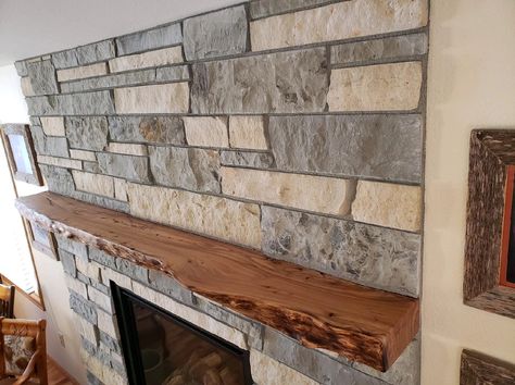 Live Edge Fireplace Mantels | Denver's Most Trusted Live Edge Mantle, Live Edge Fireplace, Live Edge Fireplace Mantel, Rustic Fireplace Mantel, Diy Fireplace Mantle, Wood Mantle Fireplace, Fireplace Inspiration, Metal House Plans, Rustic Fireplace Mantels