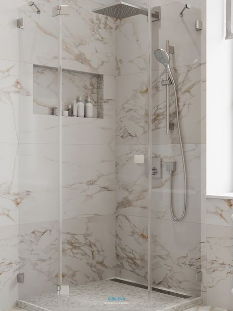 Calacatta shower for bathroom Calcutta Bathroom Tile, Calacatta Gold Shower Walls, Calcutta Gold Bathroom, Calcutta Tile, Calacatta Gold Bathroom, Calcutta Gold Marble Bathroom, Calcutta Gold Marble, Calcutta Gold, Master Bath Shower