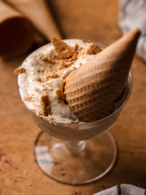 Graham Cracker Ice Cream Story – Dollop of Dough Ice Cream Story, Graham Cracker Ice Cream, Spiced Buttercream, Chocolate And Vanilla Cake, Ice Cream Mixture, Vanilla Buttercream Frosting, No Churn Ice Cream, Chai Spice, Honey And Cinnamon