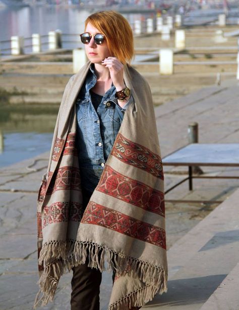 Beige wool shawl, warm shawl, big scarf, big wool wrap, etnic shawl, beige scaf with ornament, beautiful scarf, scarf boho style, warm wrap  US$47.00 Shawl Outfit, Big Wool, Warm Shawl, Big Scarf, Beautiful Scarf, Wool Wrap, Wool Shawl, Winter Scarf, Boho Style