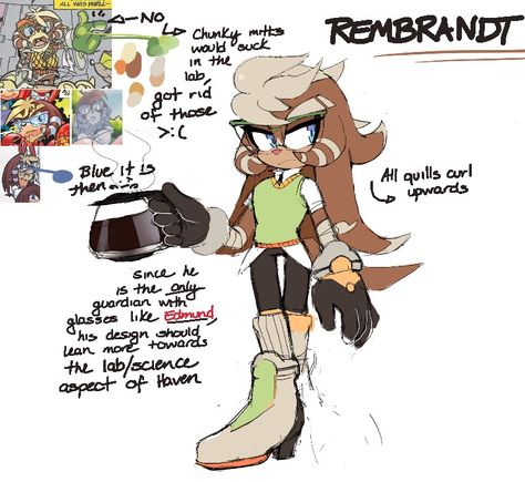 Rembrandt the Echidna Redesign by MotoBug Sonic Characters Redesign, Sonic Echidna Oc, Sonic Female Oc, Sonic Redesign, Sonic Base, Sonic Drawing, Sonic Ocs, How To Draw Sonic, Sonic Oc