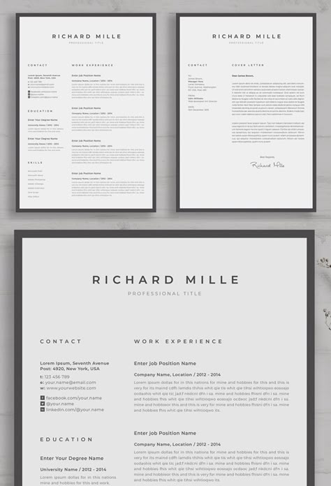 Two Page Resume Template, Interior Design Resume Template, Designers Resume, Clean Resume Design, Minimal Resume Design, Minimal Cv, Simple Resume Design, Inspirational Calligraphy, Free Cv Template Word