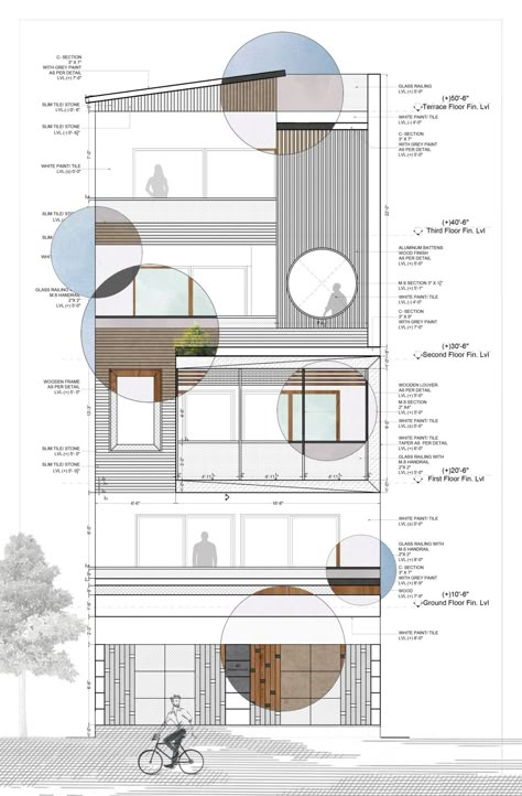 Minimal Presentation Design Architecture, Interior Design Section Presentation, Residence Design Architecture, Interior Section Drawing, Section Interior Design, Architecture Sheets, Sheet Composition, Drawing Modern House, Architecture Design Presentation