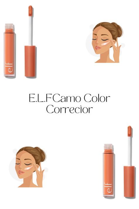 E.LF Camo color corrector targets various skin concerns like redness, dark spots, and under-eye circles. Red Color Corrector, Undereye Color Corrector, Elf Camo Color Corrector, Pink Color Corrector, Hydrating Camo Concealer, Undereye Circles, Color Corrector, Camo Colors, Dark Spots