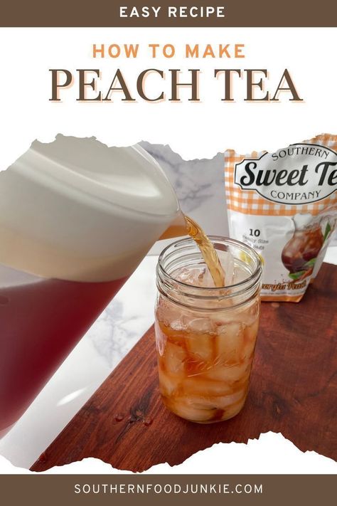 Nothing is better than peach iced tea on a warm day! This recipe for classic peach iced tea is so easy to follow and the end result is a refreshing drink. You can make this peach tea for parties, holidays, or days when you need something extra. Try this easy drink recipe today! Catfish Stew, Dessert Easy Recipes, Peach Tea Recipe, Peach Iced Tea, Beans And Potatoes, Snacks Dinner, Green Beans And Potatoes, Perfect Peach, Shakes And Smoothies