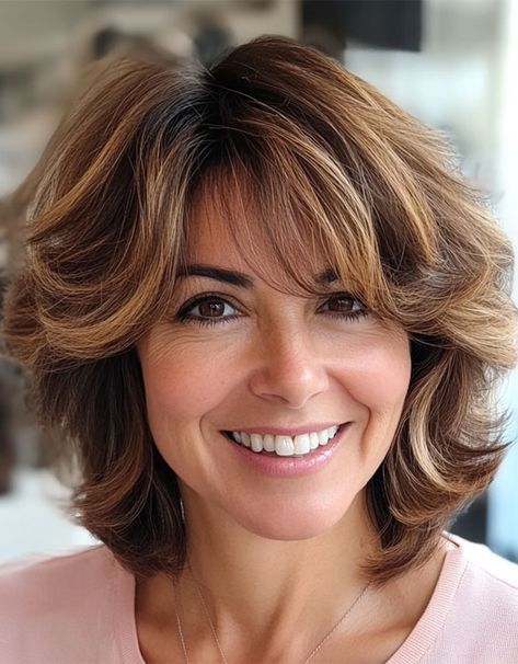 Voluminous Shag with Feathered Layers, Youthful hairstyles over 50 medium length, Fresh and Youthful Hairstyles Over 50, Short youthful Hairstyles over 50, Youthful hairstyles women over 50, Low maintenance haircuts for women over 50, Wash and wear haircuts for over 50 Feathered Layered Hairstyles, Haircuts For Over 50, Hairstyles Women Over 50, Low Maintenance Haircuts For Women, Wash And Wear Haircuts, Pixie Hair Color, Blonde Bob With Bangs, Shag Hairstyle, Youthful Hairstyles