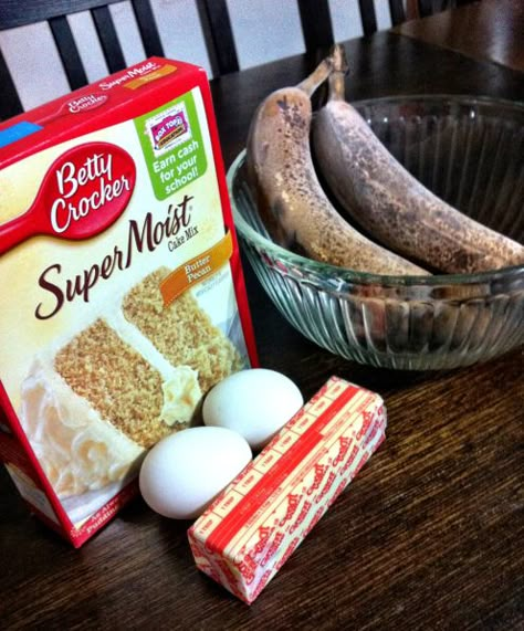 Cake Mix Banana Bread, Butter Pecan Cake, Easy Banana Bread Recipe, Pecan Cake, Make Banana Bread, Banana Nut Bread, Nut Bread, Box Cake Mix, Banana Nut