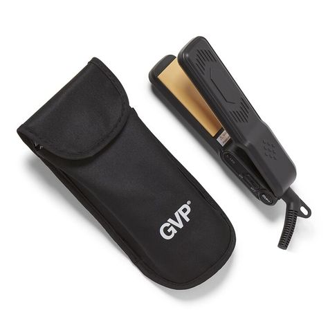 Black Travel Ceramic Flat Iron (1 1/2 in) by GVP | Flat Irons | Sally Beauty Travel Flat Iron, Mini Flat Iron, Flat Iron Tips, Travel Flats, Travel Iron, Ceramic Flat Iron, Korean Eye Makeup, Flat Irons, Shoe Holders