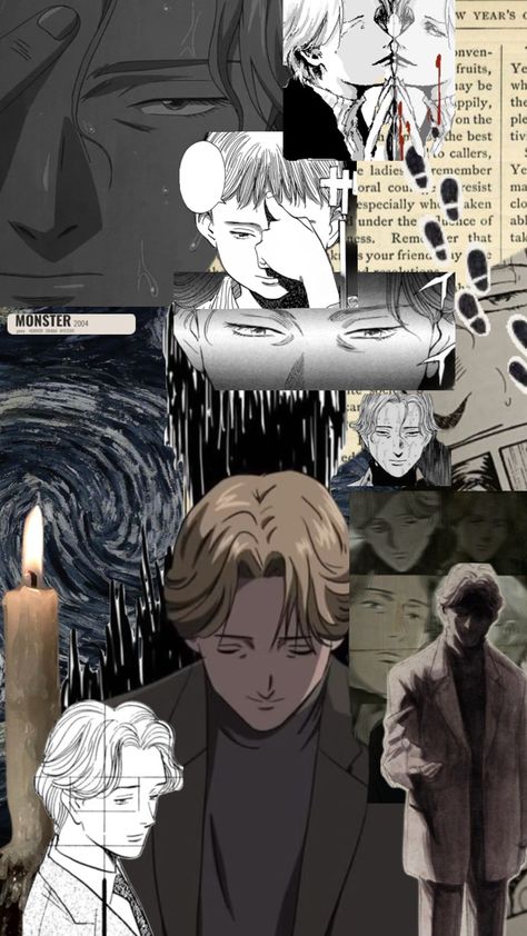 #meinerstershuffle #myfirstshuffle #anime #monster #manipulator #johanliebert Attack On Titan Anime, Awesome Anime, Create Collage, Attack On Titan, Art Wallpaper, Origami, Iphone Wallpaper, Anime Art, Collage