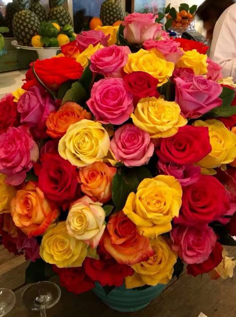 Red, Orange, Yellow, & Pink Roses Red Pink Yellow Flower Arrangement, Red Pink And Yellow Bouquet, Pink And Yellow Roses Arrangement, Orange And Pink Roses Bouquet, Pink And Yellow Roses Bouquet, Red Orange Flower Arrangements, Yellow And Orange Roses, Pink And Yellow Flower Arrangements, Orange Red Roses