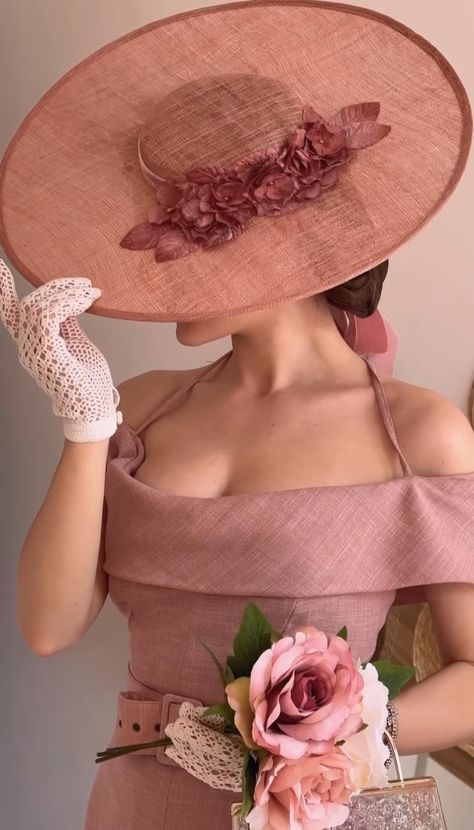 Rose Cherie Paris x Anastasiia Nova Hat Collection | rosecherie.paris x s.nova.vintage | REEL Dress With Hat Outfit Elegant, Vintage Classy Dress, Elegant Hats For Women, S Nova Vintage, Vintage Feminine Outfits, Feminine Hats, Cute Hats For Women, Rose Clothes, Feminine Vintage Style