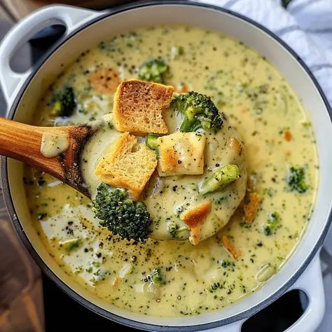 Cozy Broccoli Cheddar Soup Recipe - MmmRecipes : Easy and Delicious Recipes Bobby Deen Recipes, Healthy Pack Lunch, Creamy Broccoli Cheddar Soup, Broccoli Cheddar Soup Recipe, Cheddar Soup Recipe, Best Potato Soup, Chicken Pasta Dishes, Kale Quinoa, Soup And Stew Recipes