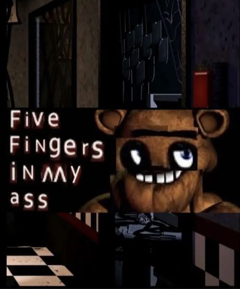 Five Fingers In My Fnaf, Five Fingers In My, Five Nights At Freddy's Tattoo, Playlist Wallpaper, Shadow Freddy, Fnaf Crafts, Hand Dancing, Wet Floor Signs, Fnaf 5