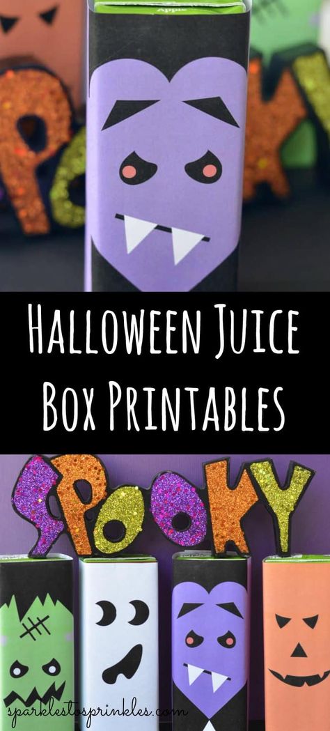 Halloween Juice Box Printables Fall Juice Box Ideas, Juice Box Halloween Ideas, Halloween Juice Box Ideas, Halloween Apple Juice Boxes, Halloween Juice Boxes For Kids, Halloween Juice Boxes, Juice Box Diy, Mummy Juice Boxes, Halloween Juice Box Covers