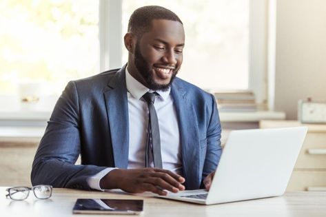 Businessman leader in modern office with businesspeople working | Free Photo Office Portrait, Business Man Photography, Trust Funds, Accra Ghana, Man Office, Register Online, Green Hills, Man Photography, Digital Tablet