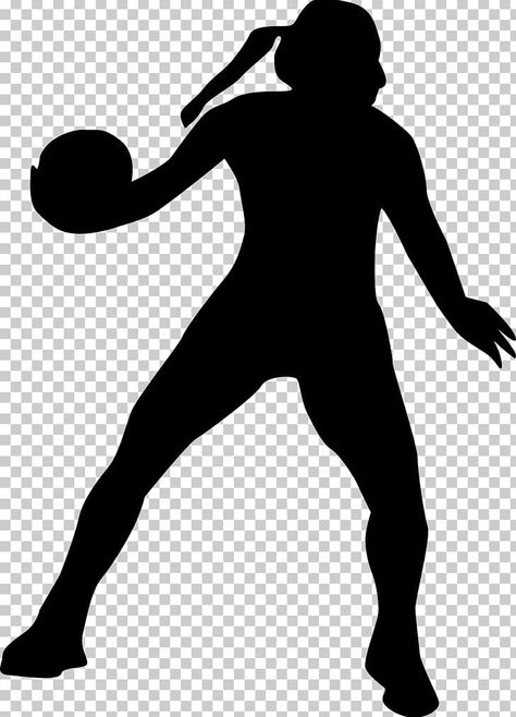 Netball Cartoon, Basketball Black, White Cartoon, Black And White Cartoon, Netball, Silhouette Png, Us Images, Free Png, Color Trends