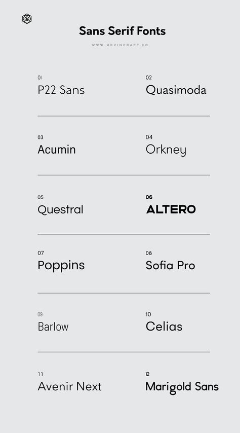 Below is a cheatsheet of the top sans serif fonts and where to find them. Having them in a list format really helps me decide which is right for which client. I hope this pdf helps as it's been very useful for me. Enjoy! #fonts #sansserif #typography #free #sansseriffonts #sans #list #top #font Sans Serif Fonts Typography, San Serif Fonts, Font Psychology, Best Sans Serif Fonts, Top Fonts, Gill Sans, Fonts For Designers, Social Campaign, App Interface Design