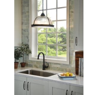 Sea Gull Lighting 65061EN3-962 Brushed Nickel Pratt Street 2 Light 12-3/4" Wide LED Pendant with Clear Textured Shade Window Over Sink Kitchen, Kitchen Lighting Over Sink, Kitchen Sink Windows, Laundry Lighting, House Decorating Ideas Kitchen, Lighting Over Sink, Kitchen Sink Light, Light Over Kitchen Sink, Over Sink Lighting