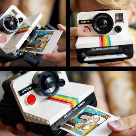 LEGO Ideas 2024 Polaroid Camera revealed! Lego Polaroid, Lego Camera, Lego Land, Construction Lego, Lego Speed Champions, Classic Lego, Lego Super Mario, Vintage Polaroid, Disney Princess Frozen