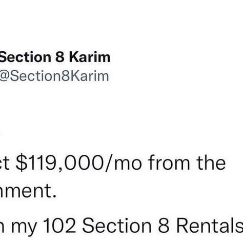 Recession Freedom on Instagram: "@section8karim is killing it with Section 8 Real Estate and owns 100+ units that generate guaranteed revenue every month. If you want to learn more about Section 8, follow @section8karim 🔥" Section 8, Killing It, Money Matters, Every Month, To Learn, The 100, Real Estate, The Unit, Money