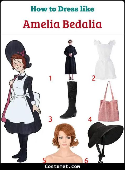 Amelia Bedalia's Costume for Cosplay & Halloween 2023 Amelie Costume Halloween, Amelia Bedelia Costume Diy, Amelia Bedelia Costume, Ophelia Costume, Amelia Earhart Costume, Amelia Bedelia, Halloween 23, Book Week Costume, Amelia Earhart