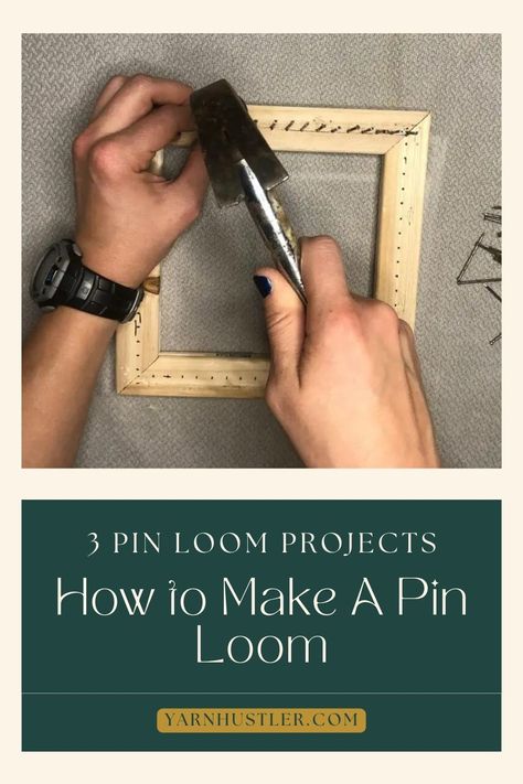 Looking to try new DIY projects that are not only creative but also fun and rewarding? Discover Yarnhustler's 'How to Make a Pin Loom' - a detailed, easy-to-follow guide that introduces you to the world of pin weaving with 3 unique craft ideas like the classic pin loom pot holder. Get ready to transform simple yarn into stunning crafts today. Pin Loom Weaving Projects, Unique Craft Ideas, Diy Potholders, Pin Loom Weaving, Loom Scarf, Pin Weaving, Pin Loom, Potholder Loom, Loom Projects