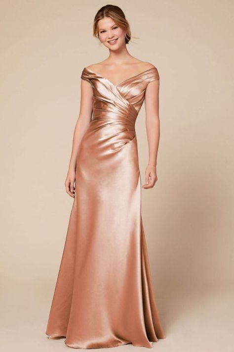 Rose Gold Gown, Rose Gold Wedding Dress, Gold Satin Dress, Rose Gold Bridesmaid Dress, Abandonment Issues, Fall Bridesmaids, Rose Gold Bridesmaid, Rose Gold Dress, Fall Bridesmaid Dresses