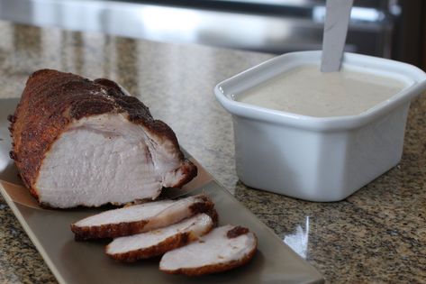 This easy sauce is delicious with pork roast or chops, or serve with fried chicken. It's simply made with chicken broth, a little garlic, and sour cream. Sour Cream Gravy Recipe, Sour Cream Gravy, Homemade Brown Gravy, Pork Rib Roast, Slow Roasted Pork Shoulder, Boneless Pork Loin Roast, Slow Cooker Pork Loin, Make Sour Cream, Cream Gravy