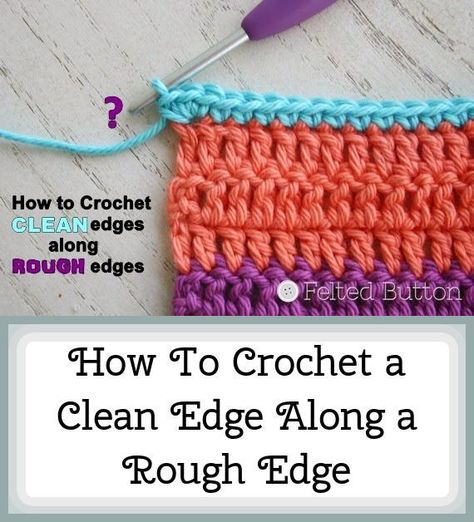 Crochet Blanket Finishing Edge, Afgan Crochet Edge, Finishing Crochet Edges, Finish Crochet Edges, Finishing Edges Crochet, Crochet Finishing Edge, Crochet Edge Stitches, Crochet Repair, Crochet Methods