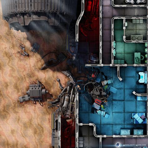 "I don't know what could have caused this but I'm not hanging round long enough to find out. Just grab what you can and let's run!"

🌙 For hundreds more battle maps visit my website! Happy gaming!⁠
⁠
#spaceship #space #crash #scifi #cyberpunk #cyberpunkred #cyberpunkbattlemaps #cyberpunkmaps #scifirpg #alienrpg #starfinder #starfindermaps #starfinder2e #starwarsrpg #edgeoftheempire #starwarsbattlemaps #bladerunner #foundryvtt #dungeonmaster #tabletop #tabletopgaming⁠⁠⁠ Ship Battle, Edge Of The Empire, Sci Fi Rpg, Battle Map, Dnd Maps, Rpg Maps, Free Maps, Star Wars Rpg, Dungeon Master