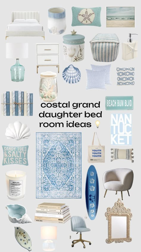 #gabbyd119 #costal #costalgrandaughter #costalroom #vibes #roominspo Costal Grandaughter Bedroom Aesthetic, Costal Grandaughter Room, Costal Granddaughter Room Aesthic, Blue Room Decor Ideas, Costal Life, Blue Aesthetic Room, Beach Inspired Bedroom, Costal Bedroom, Surf Room Decor