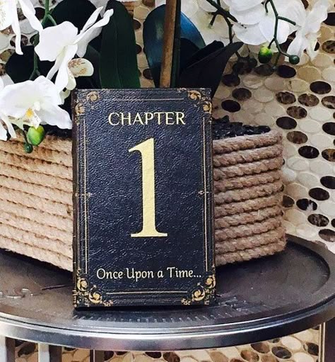 Book Table Numbers, Unique Table Numbers, Framed Table Numbers, Book Centerpieces, Weddings Country, Book Themed Wedding, Literary Wedding, Country Bridal Shower, Disney Bridal Showers