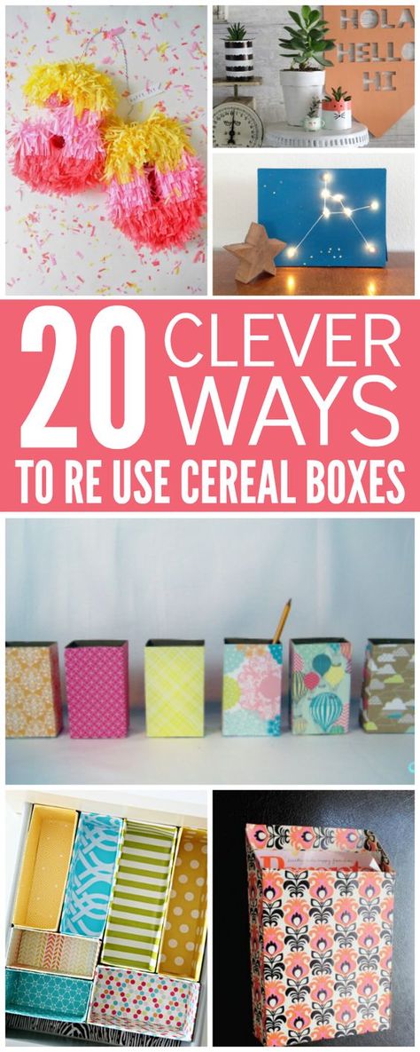 Recycled Art Projects For Kids, Cereal Boxes Diy, Cereal Box Organizer, Cardboard Kids, Cereal Box Craft, Craft Cardboard, Kids Cereal, Diy Recycled Projects, Recycled Art Projects