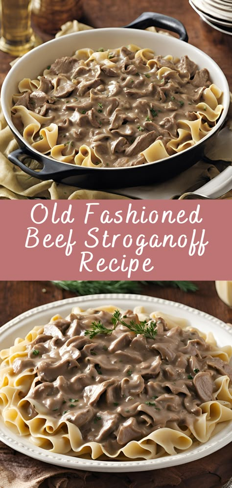 Old Fashioned Beef Stroganoff Recipe | Cheff Recipes The Best Beef Stroganoff Recipe, Beef Stroganoff Rice, Cooks Country Beef Stroganoff, Recipe Beef Stroganoff, Beef Tip Stroganoff Recipe, Recipes For Beef Stroganoff, Beef Stroganoff Mushrooms, Beef Stroganoff Recipe Easy, Strip Beef Recipes