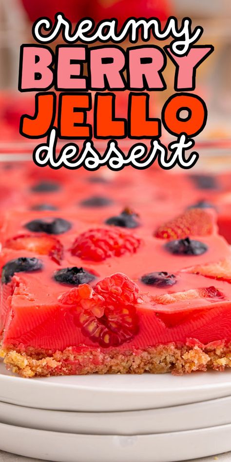 How to make a jello dessert with fresh berries Desserts With Jello, Milk Jello, Creamy Jello, Jello Dessert, Layered Jello, Jello Dessert Recipes, Sugar Free Jello, Jello Desserts, Kinds Of Desserts