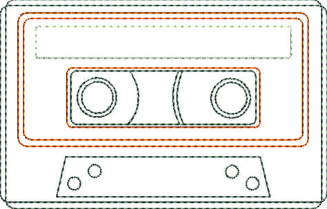 Cassette Tape Embroidery, Music Themed Embroidery, Tape Drawing Cassette, Guitar Embroidery, Record Cross Stitch, Artistic Embroidery, Retro Objects, Hipster Style, Blackwork Embroidery