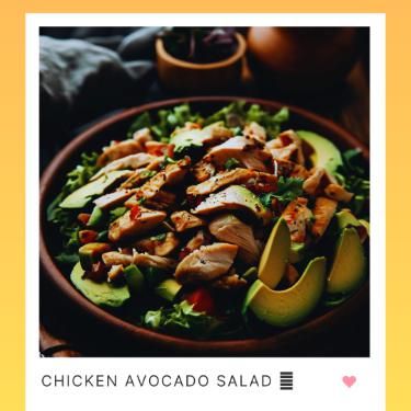 20min · 2 servings

 

Chicken Avocado Salad 🥗

Cooking Time: 20 minutes ⏱️

Lunch Value: Healthy and Nourishing 🥑🍗

Ingredients:

- 2 cups cooked chicken breast, shredded

- 1 ripe avocado, diced

- 1 cup cherry tomatoes, halved

- 1/4 cup red onion, finely chopped

- 2 tablespoons fresh cilantro, chopped

- Juice of 1 lime

- 2 tablespoons olive oil

- Salt and pepper to taste

Instructions:

1. In a large bowl, combine the shredded chicken, diced avocado, cherry tomatoes, red onion, and cilantro.

2. In a small bowl, whisk together the lime juice, olive oil, salt, and pepper.

3. Pour the dressing over the chicken and avocado mixture, and toss gently to coat all the ingredients.

4. Adjust the seasoning if needed.

5. Let the salad marinate in the refrigerator for at least 10 minutes Chicken Avocado Salad, Chicken And Avocado, Avocado Chicken Salad, Cooked Chicken, Chicken Avocado, Cook Chicken Breast, Ripe Avocado, Avocado Salad, Small Bowl