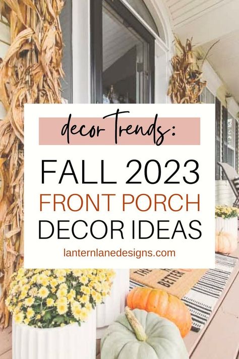 Modern Fall Front Porch, Fall Outside Decor, Farmhouse Fall Porch Decor, Modern Front Porch Decor, Front Porch Mat, Modern Front Porches, Porch Fall Decor, Fall Front Door Decor, Fall Front Porch Decor Ideas