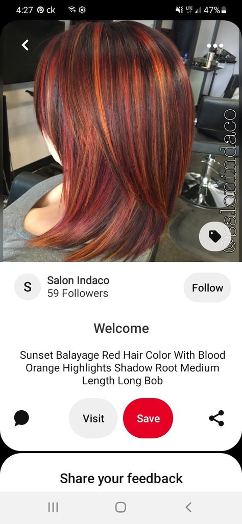 Brown Roots Orange Hair, Red And Orange Highlights On Black Hair, Red Orange Highlights On Dark Hair, Bright Orange Highlights In Brown Hair, Brown Red Orange Ombre Hair, Dark Orange Hair, Black With Blonde Highlights, Mommy Hairstyles, Orange Highlights