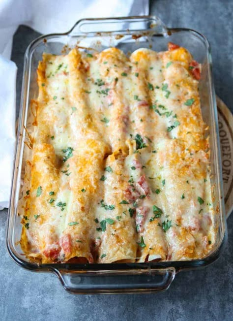 Seafood Enchiladas Seafood Enchiladas Recipe, Seafood Enchiladas, Shrimp Enchiladas, Seafood Entrees, Enchiladas Recipe, Crab Recipes, Shrimp Dishes, Enchilada Recipes, Seafood Dinner